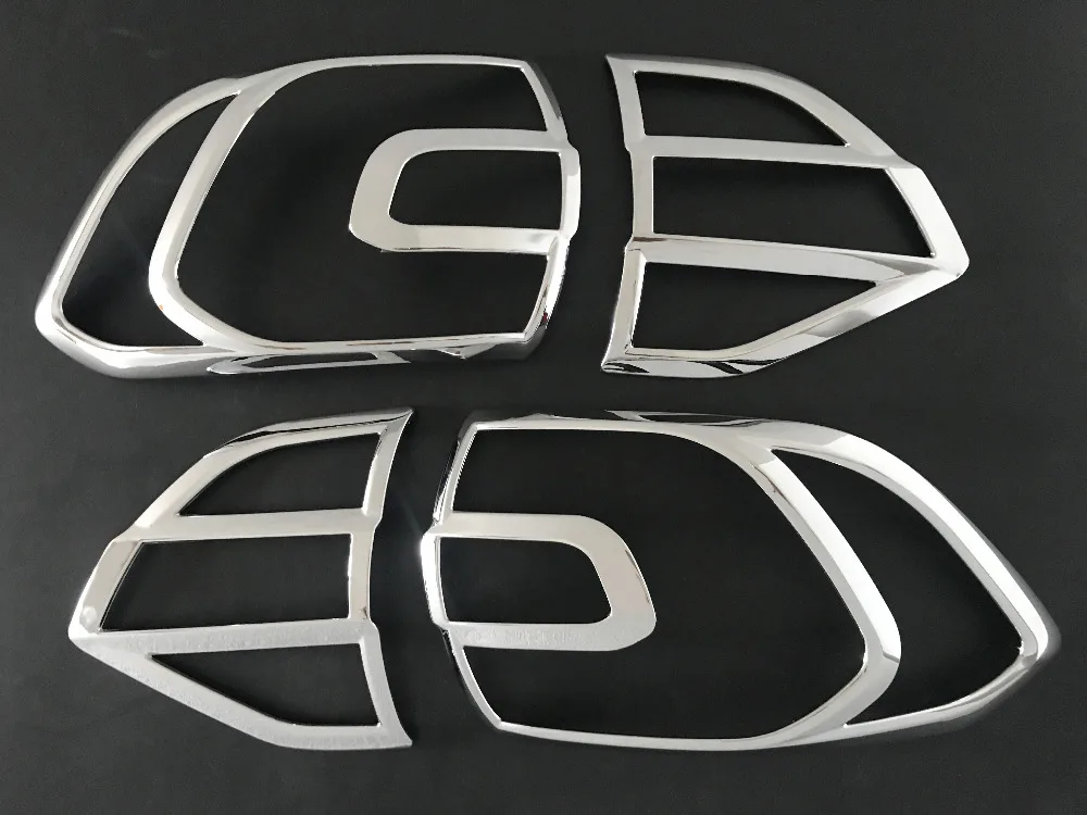 2016 For Ford Everest Accessories ABS Chrome Tail Lights Cover Parts For FORD Everest 2016 2017 Endeavour Decorative Parts