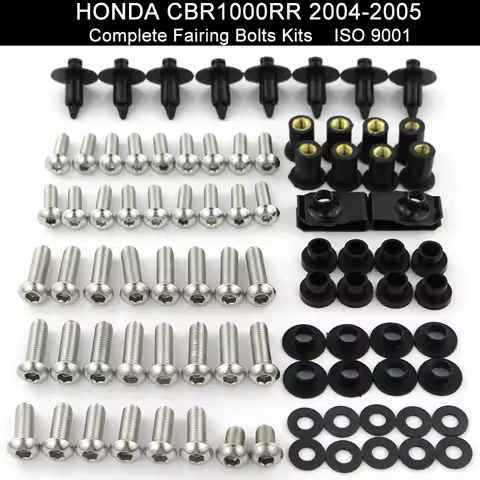 Motorcycle Complete Full Fairing Bolts Kit Body Screws Nut Fit For Honda CBR1000RR CBR 1000 RR 2004 2005 Stainless Steel
