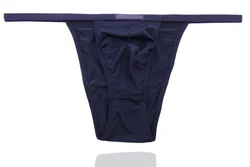 Ropa interior convexa en U para hombre, calzoncillos pequeños de seda fina de hielo, cintura