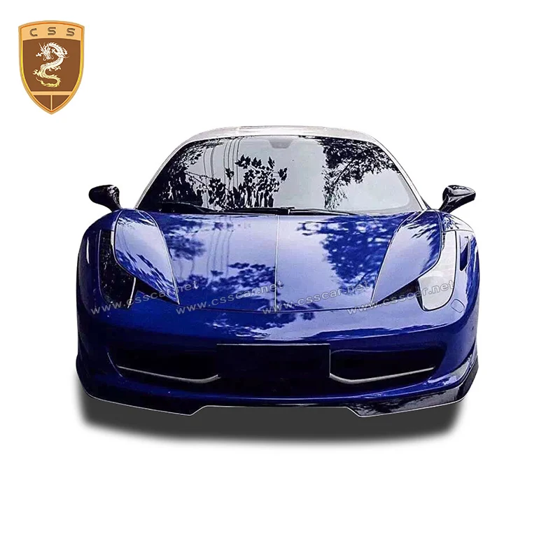 Carbon Fiber Front Lip CSS Style For Ferrari 458 Front Bumper Front Splitter Lip Car Modification Part Free Shipping Dropshiping