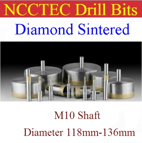 6'' Inches Diameter M10 Shaft Diamond Bronze Sintered Core Drill Bits 150mm Drilling Glass Jade Hole Opener Hole Saw Cutter