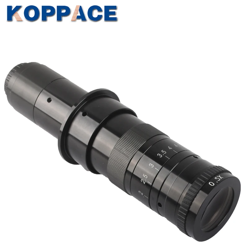 KOPPACE 0.5X microscopio a barilotto singolo obiettivo ausiliario 140mm distanza di lavoro lente per microscopio 42mm dimensioni di montaggio