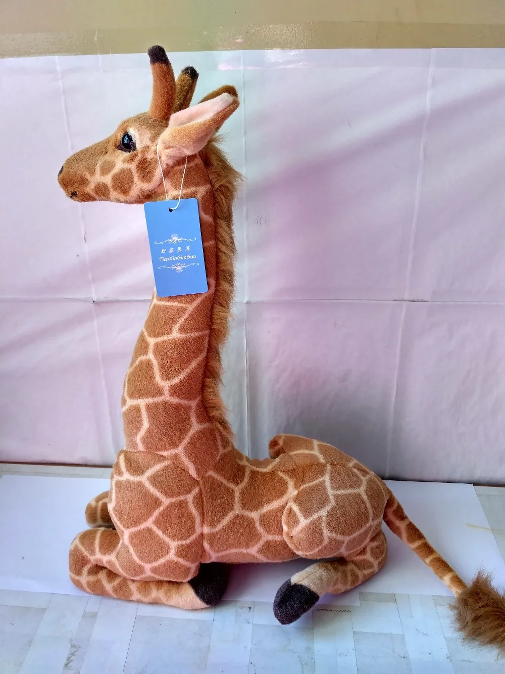 

cute simulation giraffe toy plush sitting giraffe doll gift about 53cm 0571