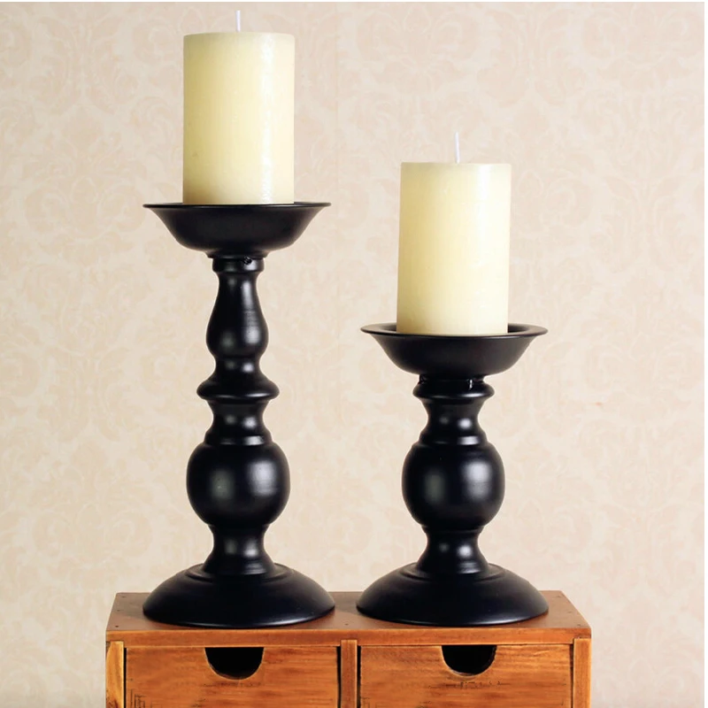 

European Style Dinner Table Candle Holder, Vintage Home Decoration Wedding Candlestick