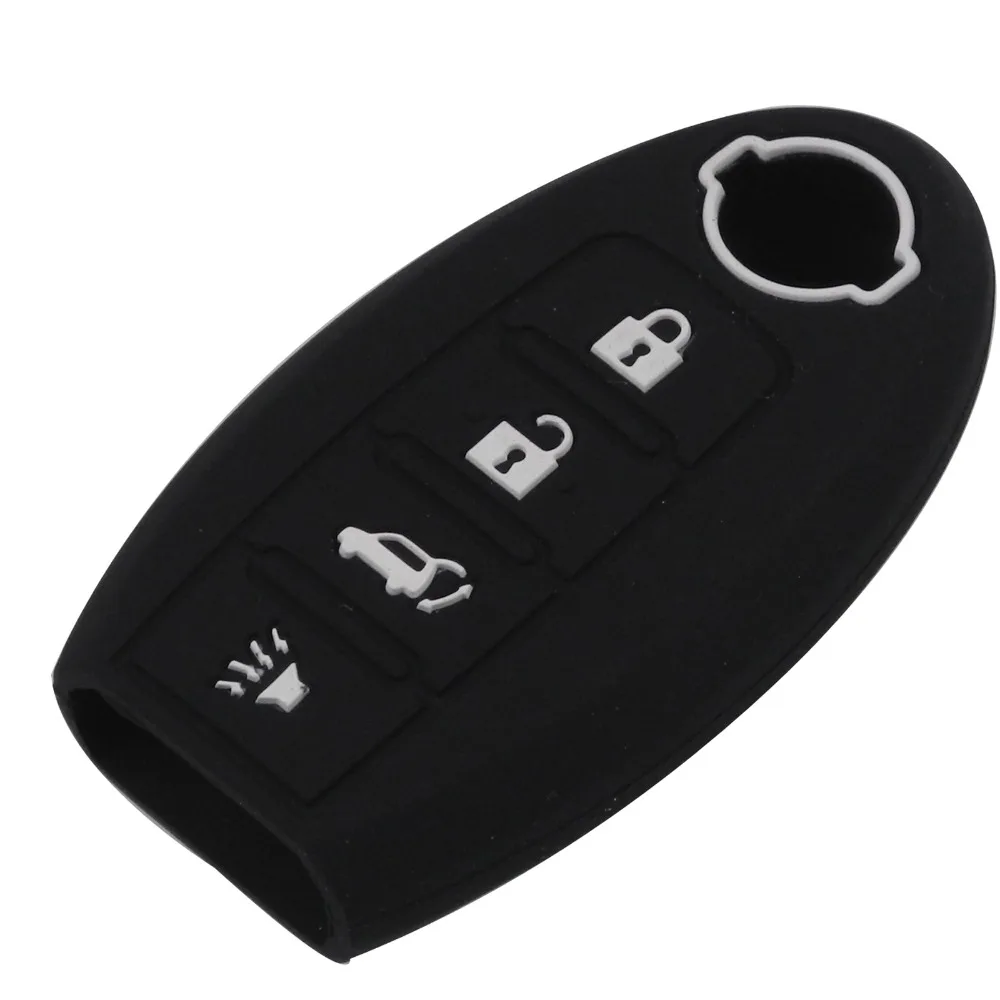 jingyuqin Remote 4 Buttons Silicone Car Key Cover For NISSAN Maxima Altima Versa Sentra Sunny Sylphy Teana Qashqai X-Trail Juke