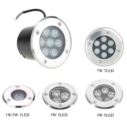 Ponto claro conduzido no jardim, impermeável, 1w, 3w, 5w, ip67, iluminação exterior, recessed na terra, que é boa para um jardim ou um trajeto, 85-265v, 12v