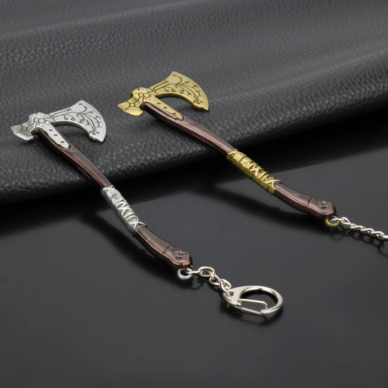 New Game God Of War 4 Kratos Keychain Leviathan Axe Key Chain Ring Metal Pendant Souvenir llavero Accessories Dropshipping