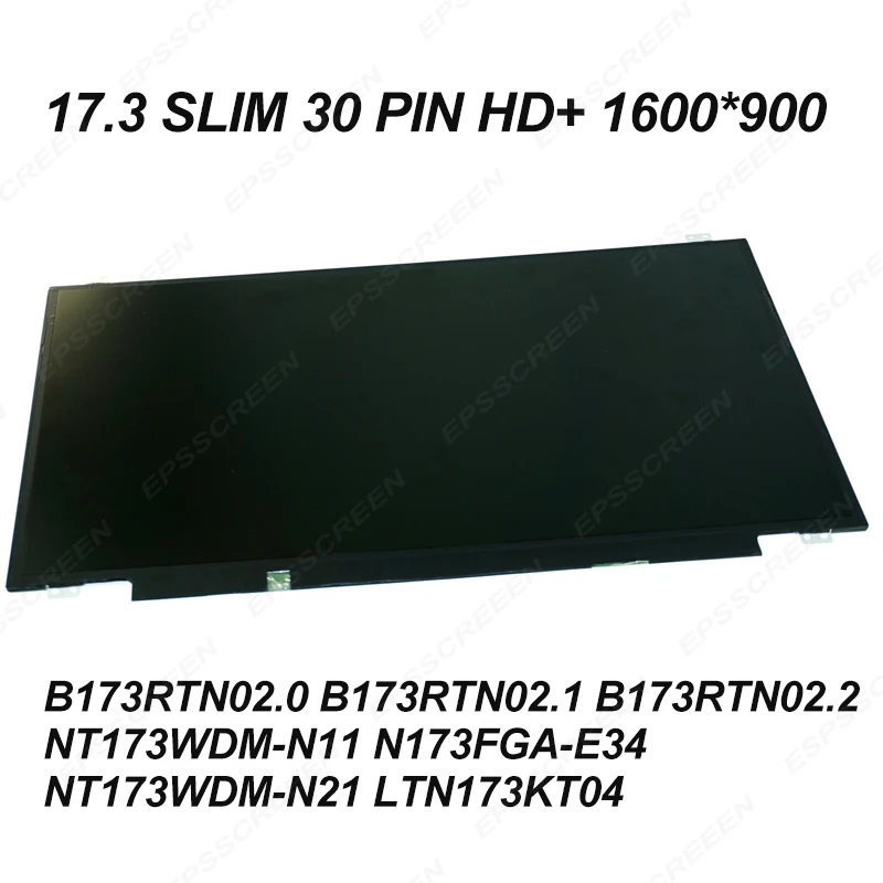 replacement 17.3 ultraslim 30PIN laptop screen HD+ monitor for Lenovo IdeaPad 320 17IKB 300-17ISK  110-17IBD 110-17ACL DISPLAY