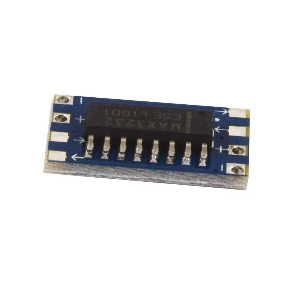 Blauwe metalen mini RS232-TTL Conversie Module Board Adapter R Mini RS232 naar TTL Converter Adapter Module Board MAX3232