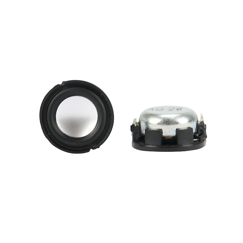 GHXAMP 2PCS 1 inch 2W Mini Round Speaker Stereo small speaker inside bottom magnetic pot PU
