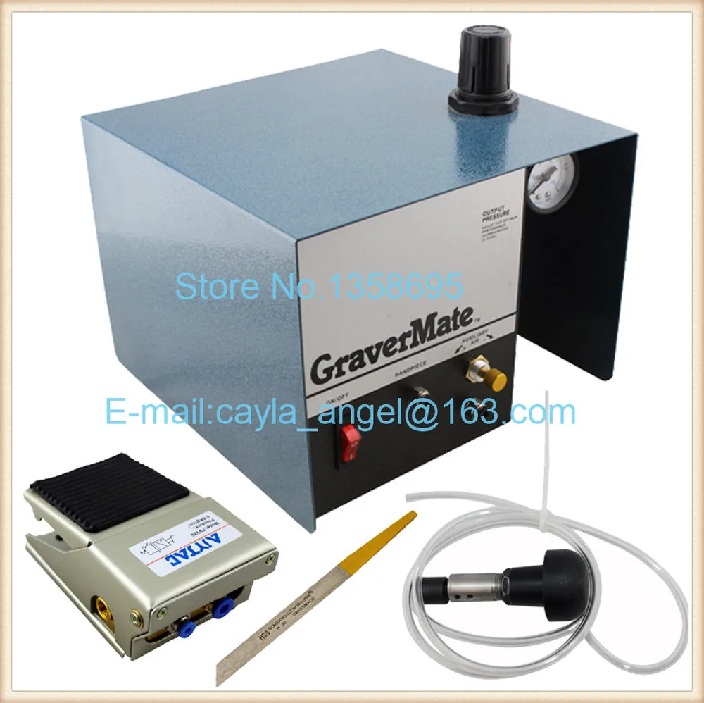 

110 V Graver Helper Pneumatic Jewelry Engraving Machine Single Ended Graver Tool Jewelry Engraver Jewel Making Equipment