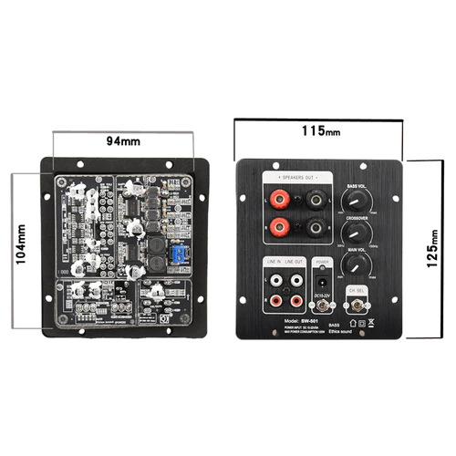 Imagen 2 del producto Altavoces HIFIDIY LIVE 2,1, placa amplificadora de altavoz Subwoofer TPA3118, Audio 30W * 2 + 60W, subamplificador con salida independiente 2,0