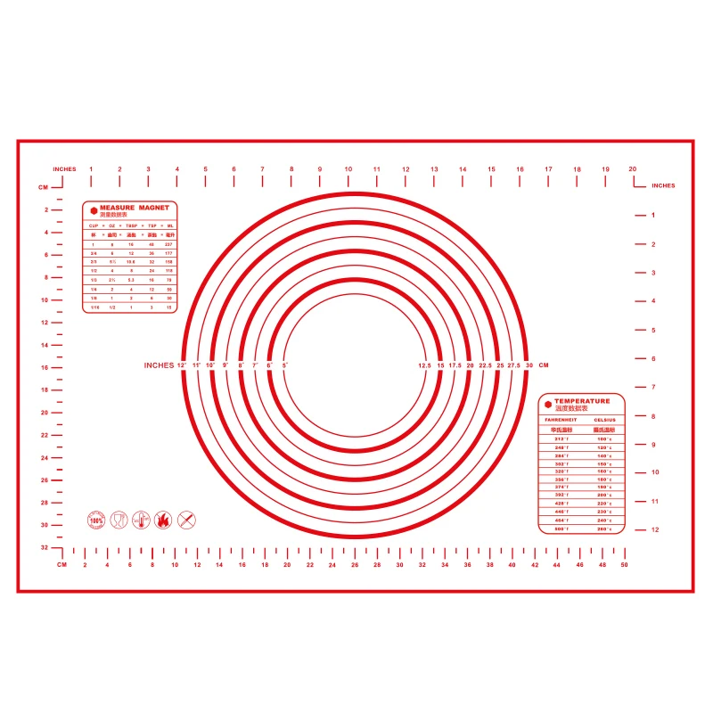 26x29 Platinum Silicone Kneading Mats Baking Kneading Dough Mat Dumpling Pads Cushioning Pads Nonstick Slabs Rolling Pastry Pans