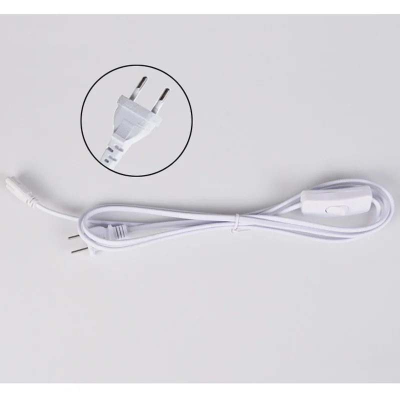 

1,8 м вилка европейского стандарта и США T5 T8, трубка, 3-контактный разъем для подключения кабеля с переключателем для T5 T8, встроенные светодиодные трубки, лампы, светильники