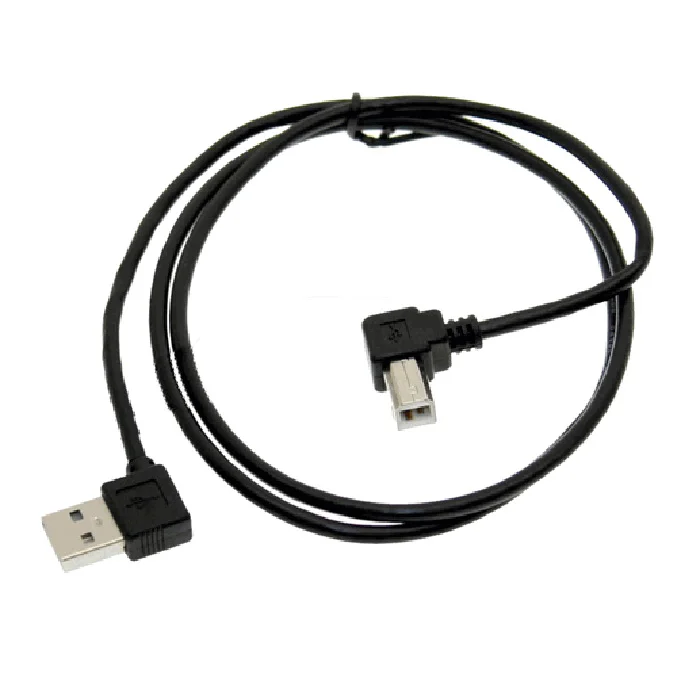 Right & Left Angle USB 2.0 A Male to USB B Male Type B BM Right Angle Printer scanner 90 degree cable 50cm 100cm BM Angled Cable