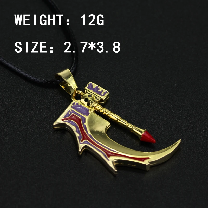 Game Jewelry DOTA 2 Necklace Anti Mage Broken Bone Hammer Weapon Skull Pendant Charm chokers necklaces for women man fans