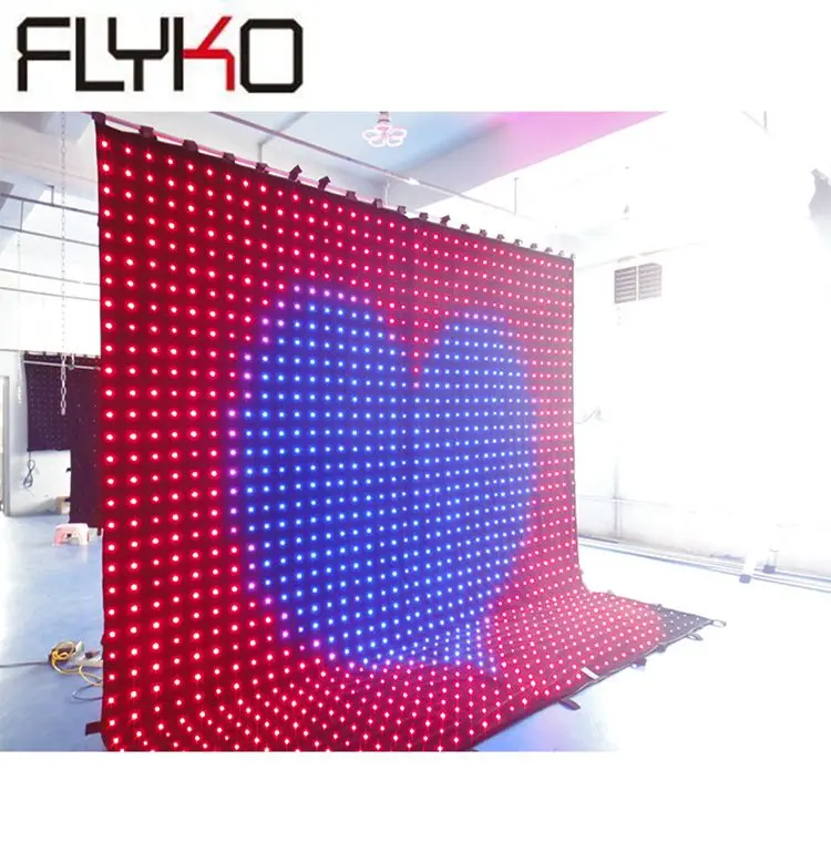 P10 4X4m high brightness and new design video cloth for wedding church decoration