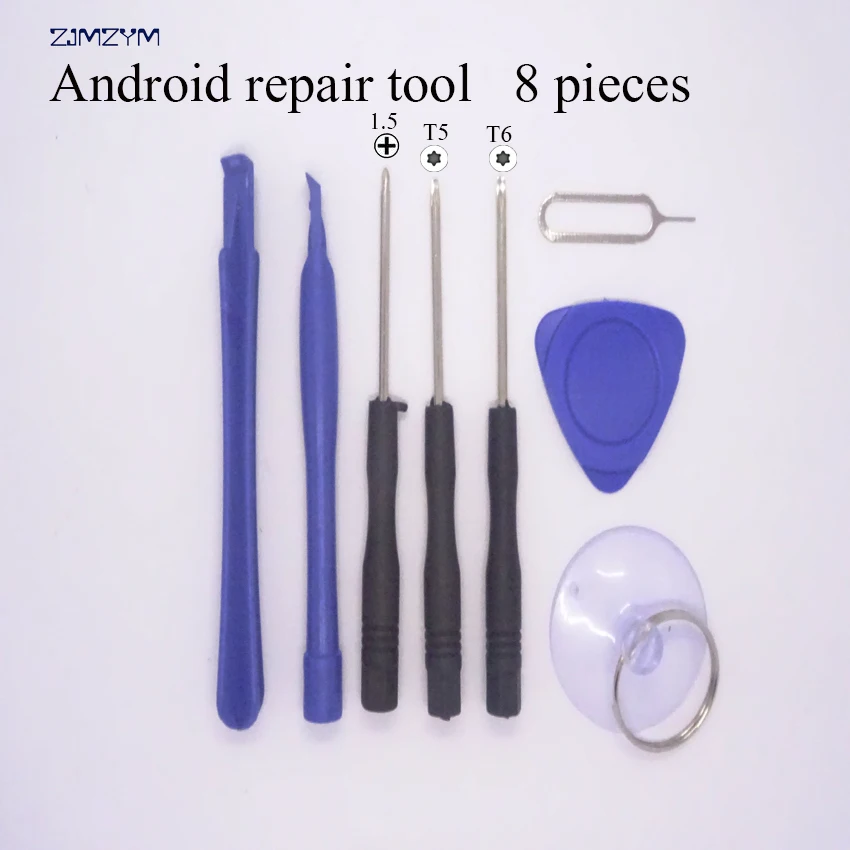 Venda quente 8 em 1 kit de ferramentas de reparo do telefone móvel spudger pry ferramenta de abertura ferramentas de reparo lcd com 1.5mm \ t5 \ t6 chaves de fenda