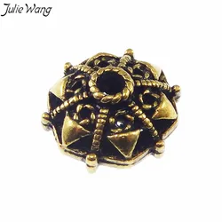 Julie Wang 10PCS Wholesale Bronze Tone Zinc Alloy 3mm Hole Beads Hot Sale Jewelry Bracelet Anklet Dangle Earring DIY Findings