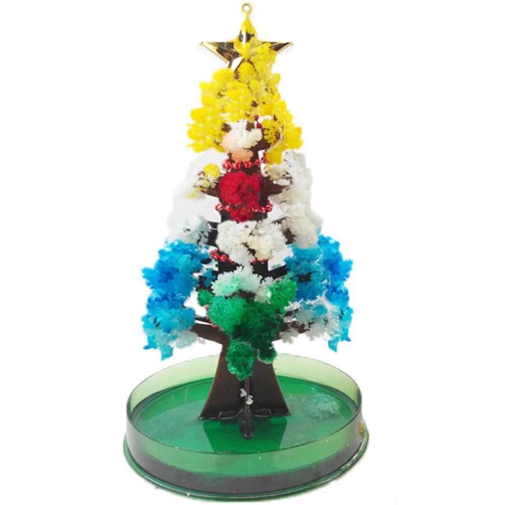 

2019 10x6cm Visual Multicolor Mystic Grow Christmas Trees Toy Magic Growing Paper Tree Kids Princess Funny Baby Toys Novelties