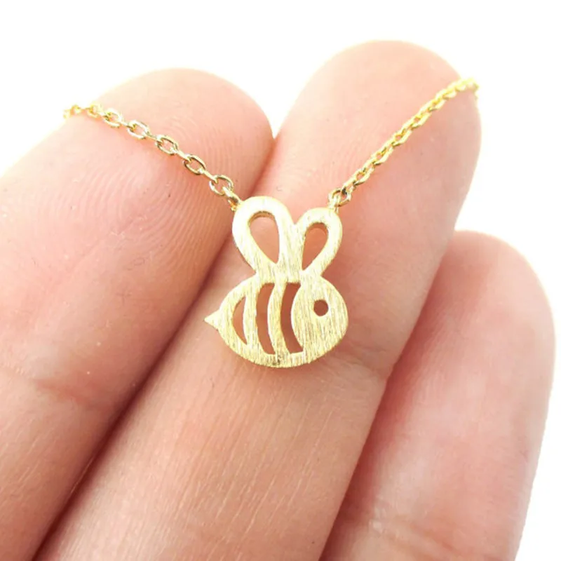 SUMENG 2024 New Fashion Jewelry Bumble Bee Necklace Shaped Cute Insect Charm Pendant Long  For Women Girls Gifts