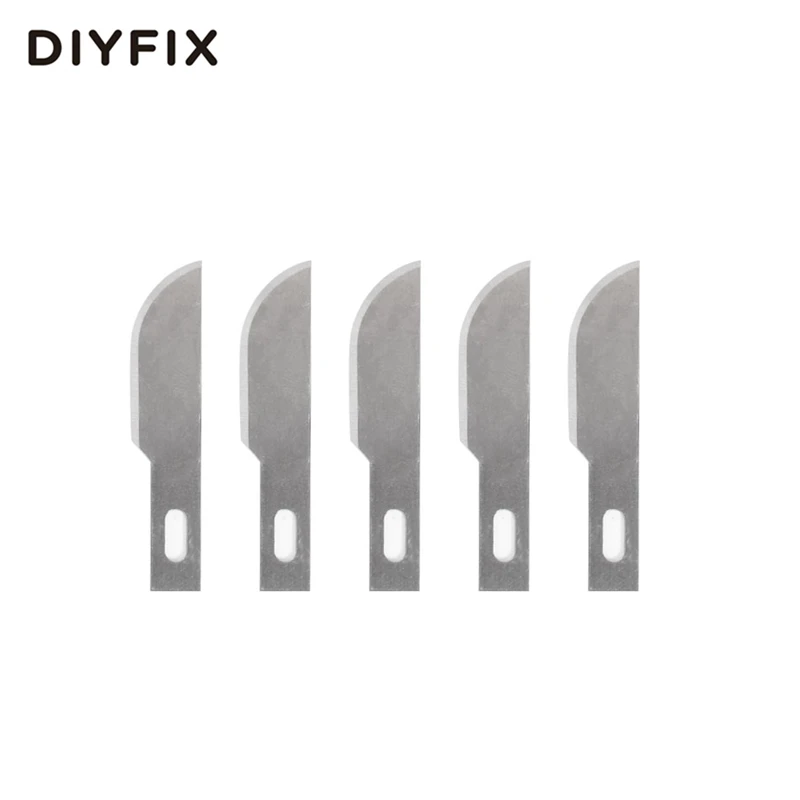 DIYFIX 5pcs 10# Steel Blades for Engraving Craft Sculpture Knife Scalpel Cutting Tool Wood Carving Tools Mobile Phone PCB Repair