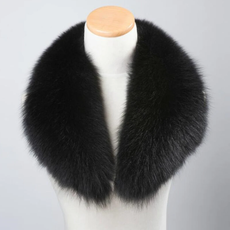 

2020 fashion new FXFURS Hot Sale Genuine Fox Fur Collars Fur Scarf Black color 80cm, 90cm, 100cm