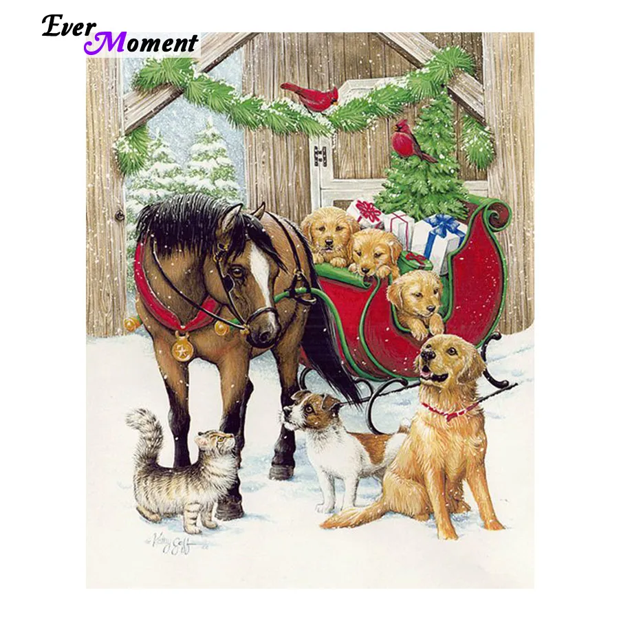 

Christmas Animals Diamond Embroidery Home Decor DIY Needlework Diamond Painting Cross Stitch 3D 5D Rhinestones Mosaic ASF335