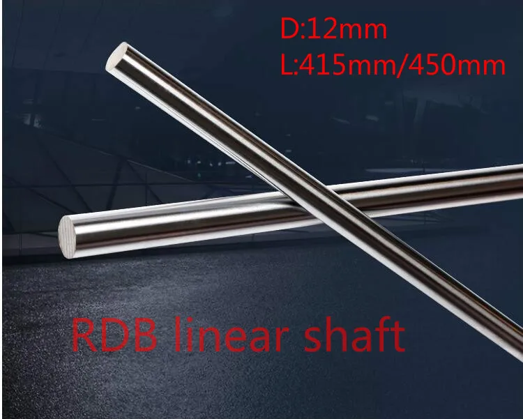 

2 pcs 12mm linear shaft 450mm 415mm long chrome plated linear motion guide rail round rod shaft for cnc parts 3d printer parts