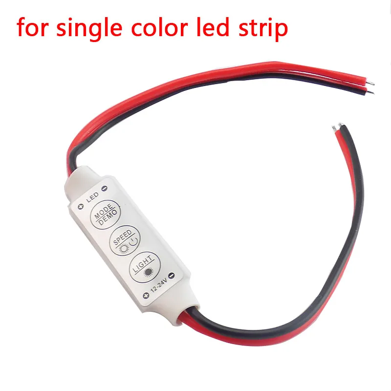 LED RGB Controler DC 12V Mini 3 Key Control Single Color Led Strip Light SMD 2835 3528 5050 5630 3014  for RGB LED Strips