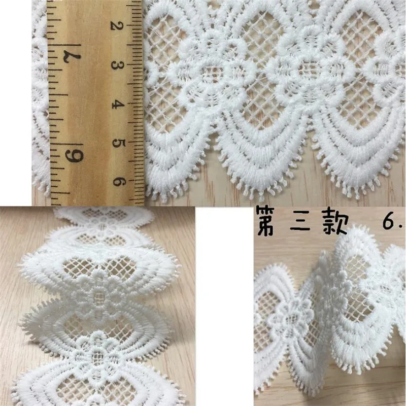 White Lace Fabric DIY Crafts Sewing Suppies Decoration Accessories For Garments Lace Trim