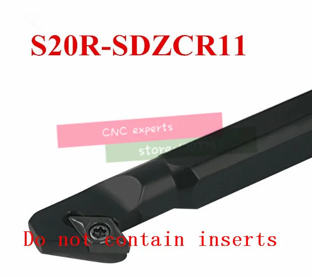 

S20R-SDZCR11 20 мм токарный режущий инструмент, токарный инструмент с ЧПУ, инструменты для токарного станка из быстрорежущей стали, инструмент для внутренней резьбы, металлический токарный расточной стержень