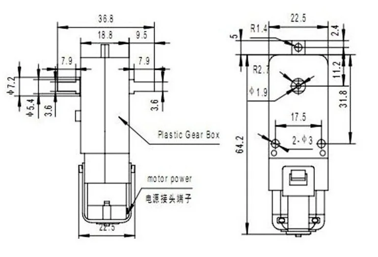 1pcs TT Motor 130motor Smart Car Robot Gear Motor for Arduino DC3V-6V DC Gear Motor