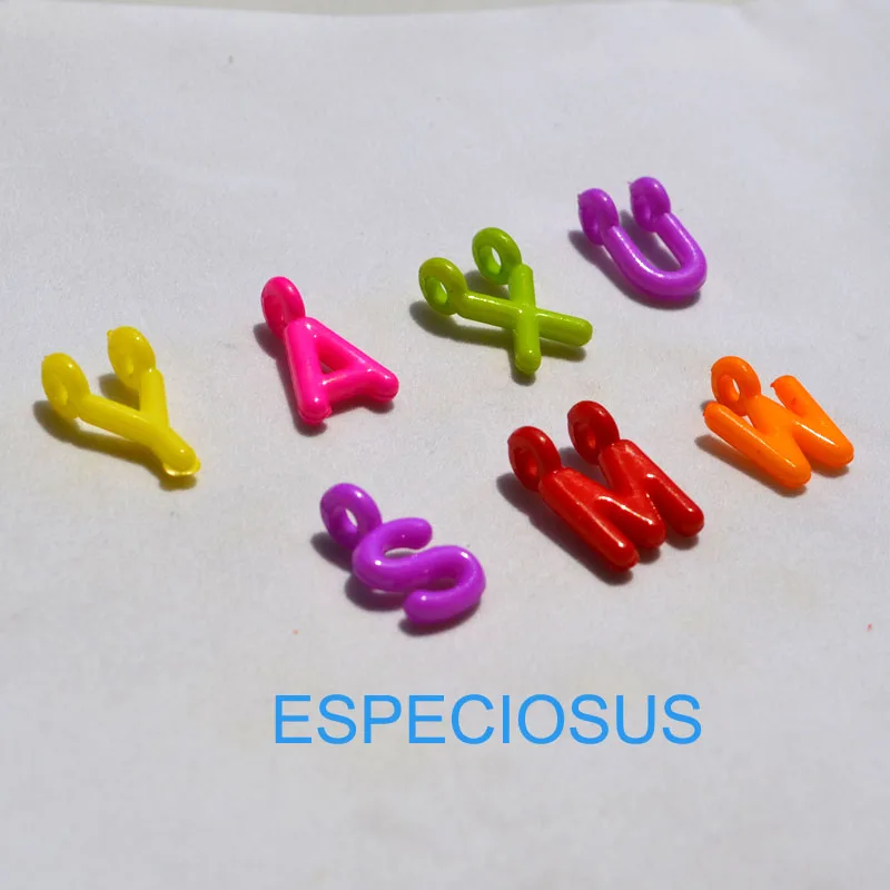 DIY Jewelry Making Accessory Letter Charms Acrylic Alphabet Beads Mix Color Handcraft Bracelet Department Plastic Pendant 100pcs