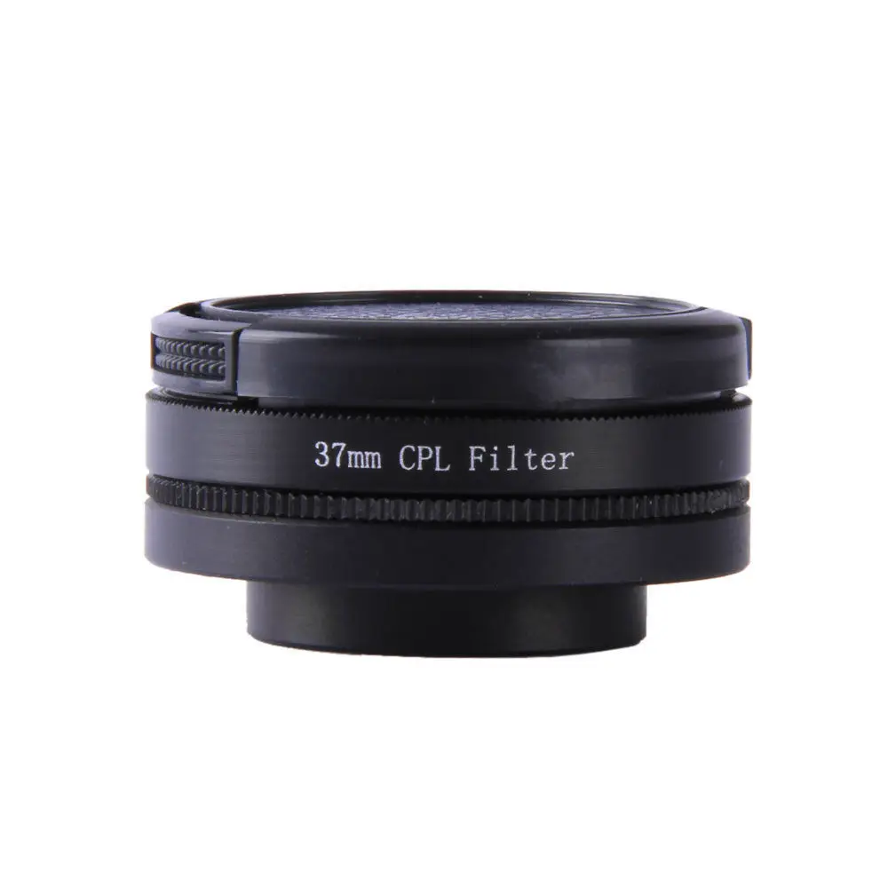 ORBMART-filtro Polarizador Circular CPL de 37mm, adaptador de lente UV, tapa protectora, cuerda para cámara Digital Gopro Hero HD 3