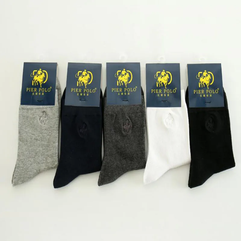 PIER POLO Brand Socks High Quality Fashion Men Embroidery Cotton Socks meias Men Socks Breathable Summer Socks Men calcetines