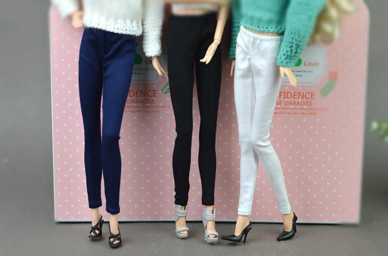 High Quality Elastic Bottoms Trousers Long Pants For Barbie Doll Clothes Fashion Outfit Shorts For 1/6 BJD Dolls Accessories