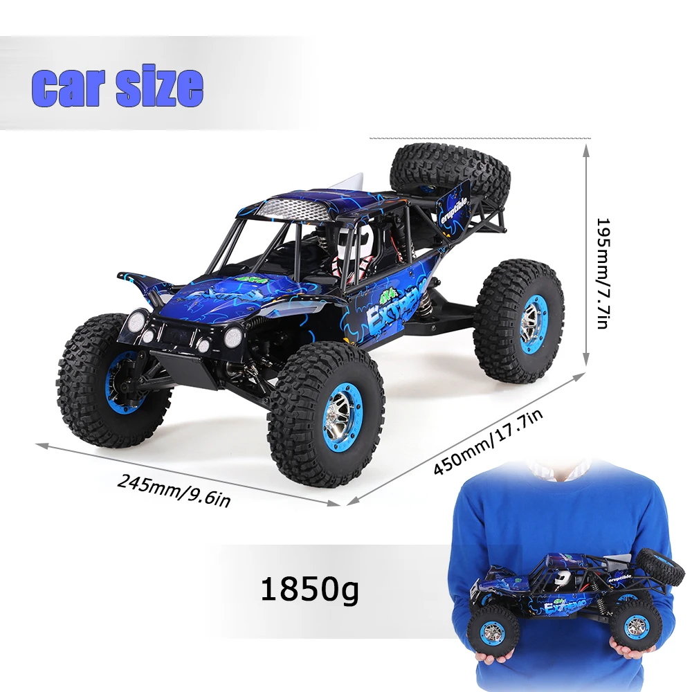 Wltoys Remote Control Climbing Car SUV 10428-B2 1:10 2.4G 4WD Electronic Rock Crawler Off-Road Buggy Desert Baja RC Cars RTR