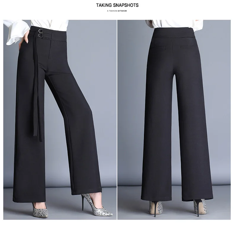 Pantalones de baile modernos para mujer, pantalón de pierna ancha para adulto, Ropa de baile de salón, B-6878 de cinturón