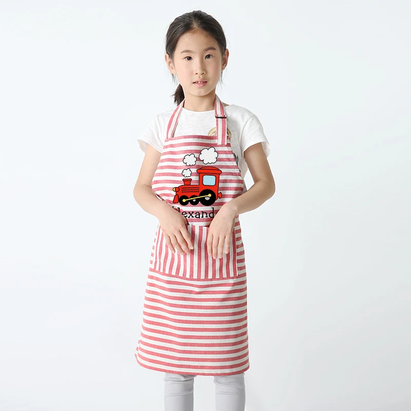 Children's Apron Kids Calligraphy Painting Clothes Baking Antifouling Gowns Kindergarten Aprons logo print