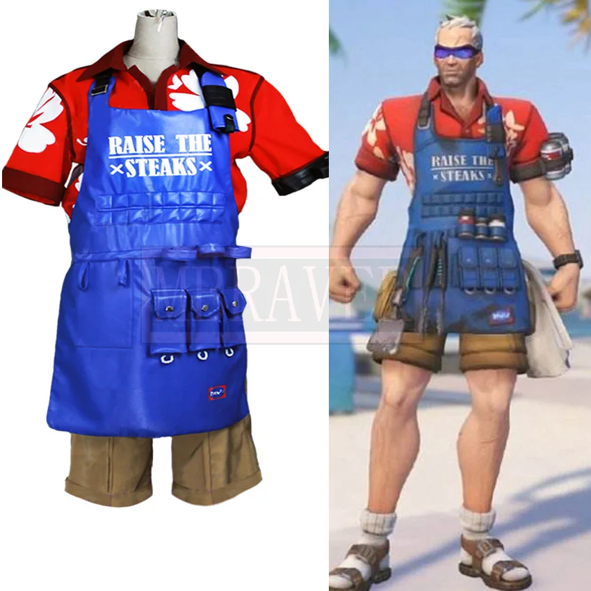 

Game OW SOLDIER:76 Jack Morrison Summer Games Skin Cosplay Costume Halloween Uniform Outfit Custom Made Any Size