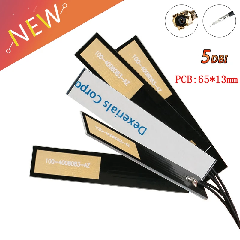 10Pcs/2pcs GSM/GPRS/CDMA 2G 3G 4G Internal Antenna 5DBI PCB Built IN Circuit Board Antenna 1.13 Line 15cm Long IPX Connector