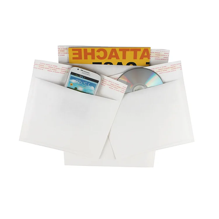 #000 4x8inch 120x175mm White Kraft Paper Bubble Envelopes Bags Padded Mailers Shipping Envelope With Bubble Mailing Bag 10pcs