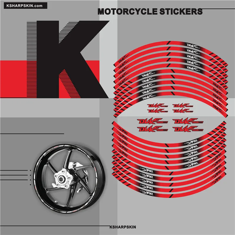 

Motorcycle inner wheel Stickers rim reflective decoration decals for KTM DUKE790 all