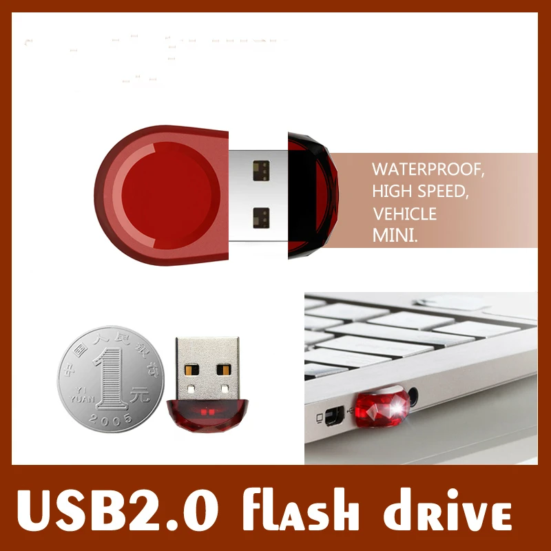 

Super mini Tiny USB flash drive 4G 8g 16g 32gb 64gb PenDrive waterproof memory stick pen drive gift usb stick Flash disk