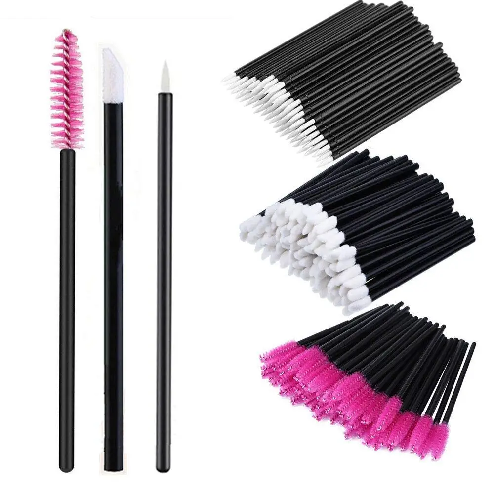 300 PCS Disposable Eyelash Brushes Lip Brushes Eyeliner Brushes Mascara Wands Applicator Makeup Brush Kits Cosmetic Tools