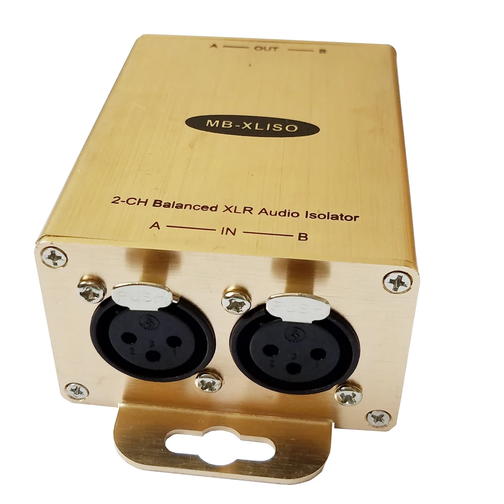 Professional Audio Ground Isolator Balanced XLR Audio Isolation Transformer Analog AES/EBU Signal Eliminate Noise  Hum Killer