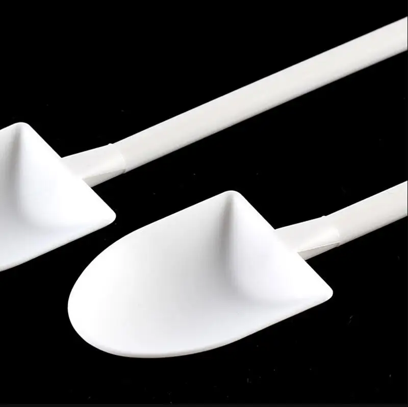 Disposable Potted Pure Black White Ice Cream Scoop Shovel Small Potted Flower Pot Spoon Free Shipping LX6690