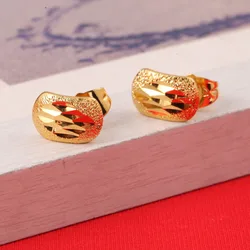 Ethiopian Earrings For Women Girl Baby 22K Gold Color Jewelry Factory Price