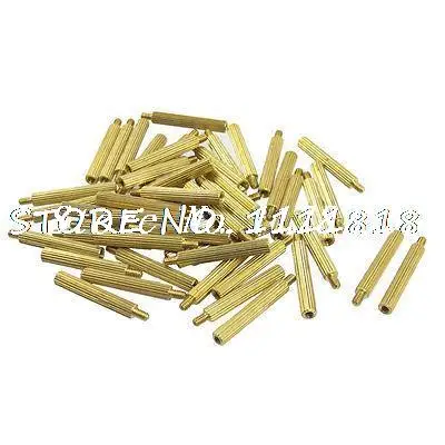 

50 Pcs Gold Tone Male Female Hexagonal PCB Standoff Spacers M2x19mmx22mm